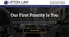 Desktop Screenshot of liptonlaw.com